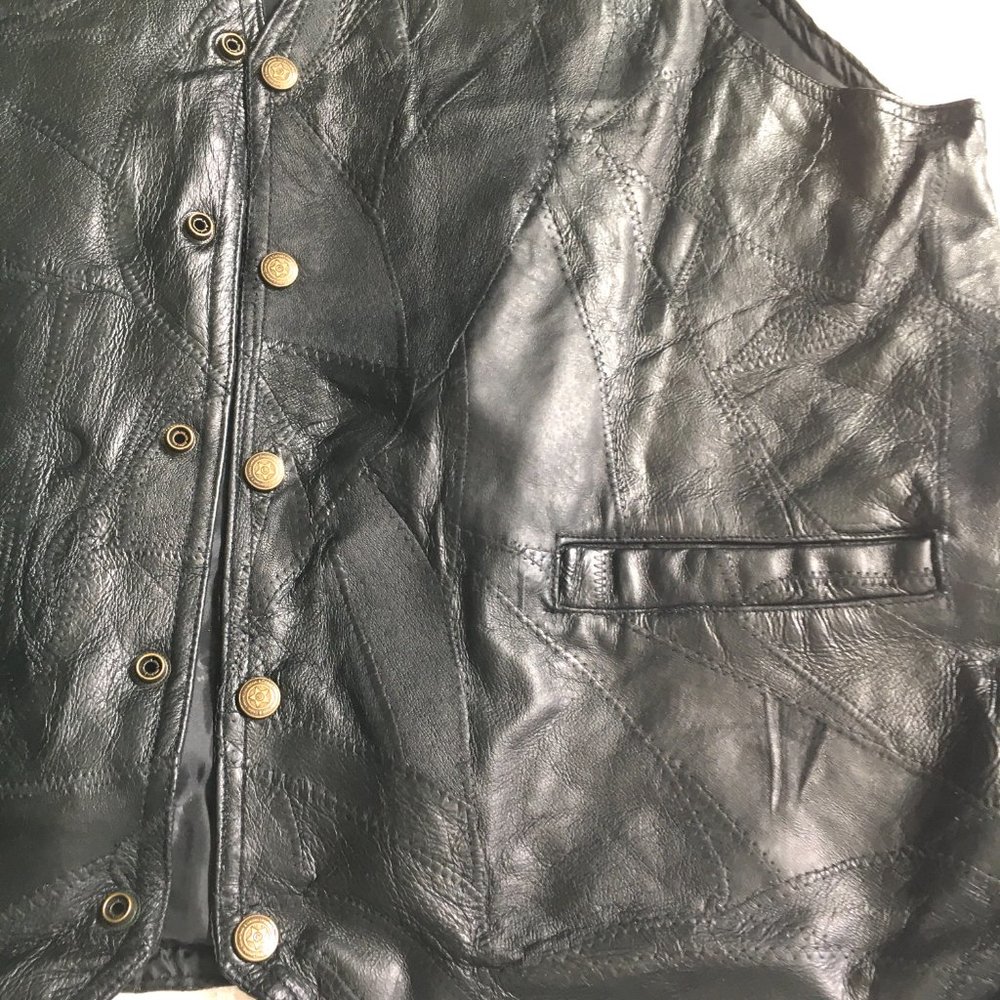 Cellini Collection Bikers Patchwork Leather Moto … - image 4